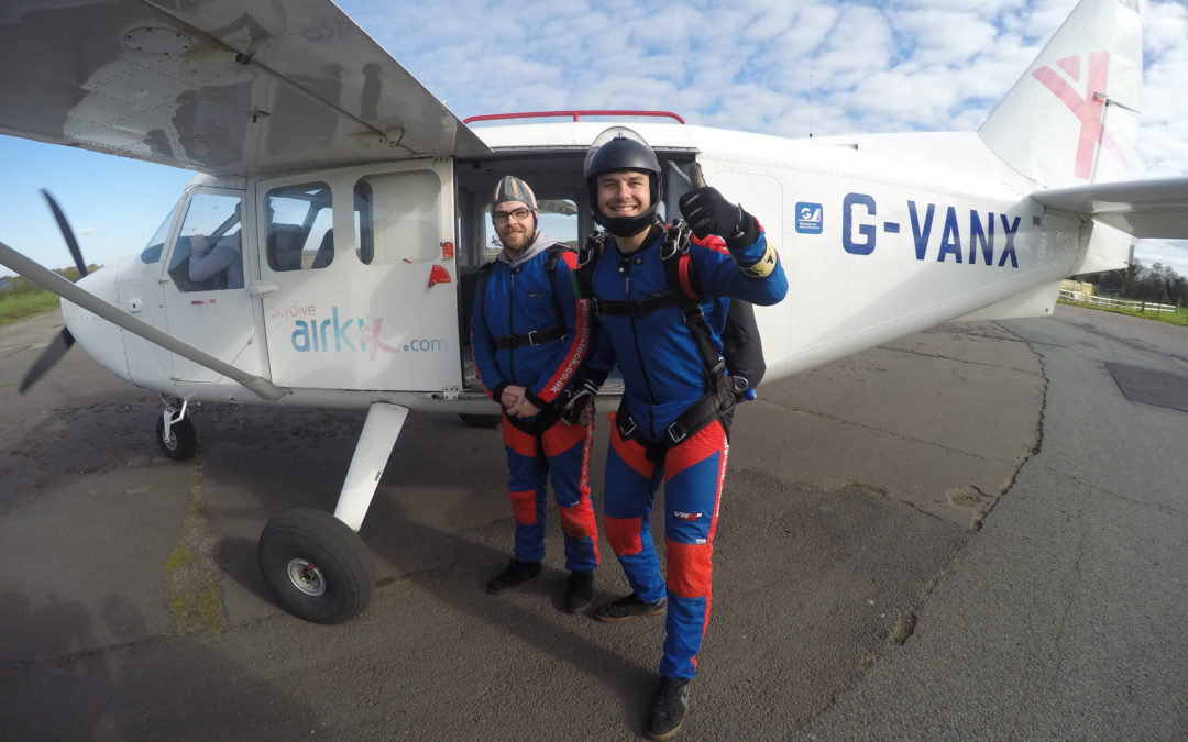 Brave Briggs duo raises over £1,000 with Skydive